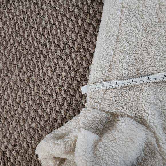 Frame Sherpa Fleece Oversized Off White Jacket Womens Size S - Picture 10 of 14